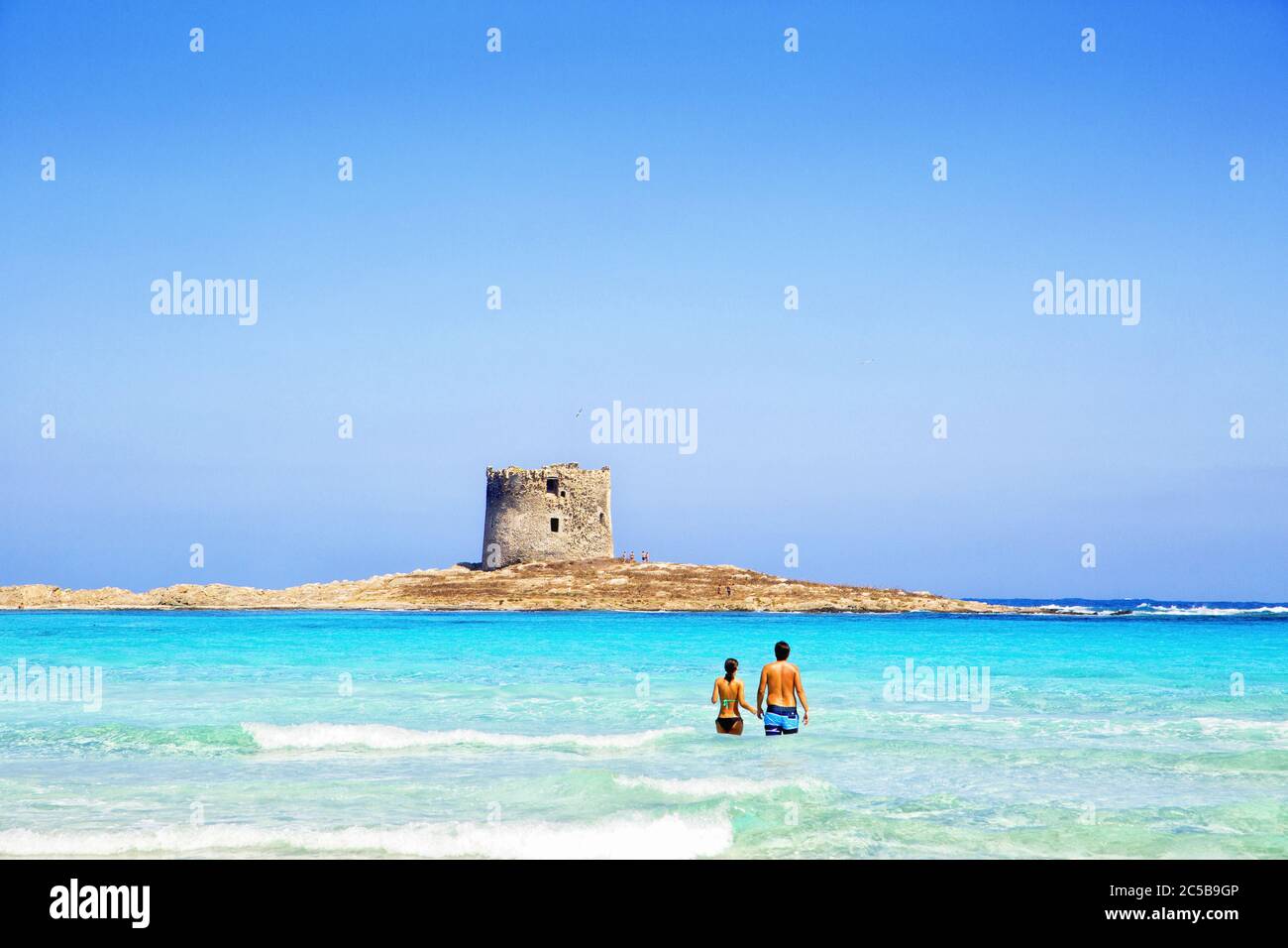 la-pelosa-beach-with-la-pelosa-tower-on-the-backgroung-stintino-italy