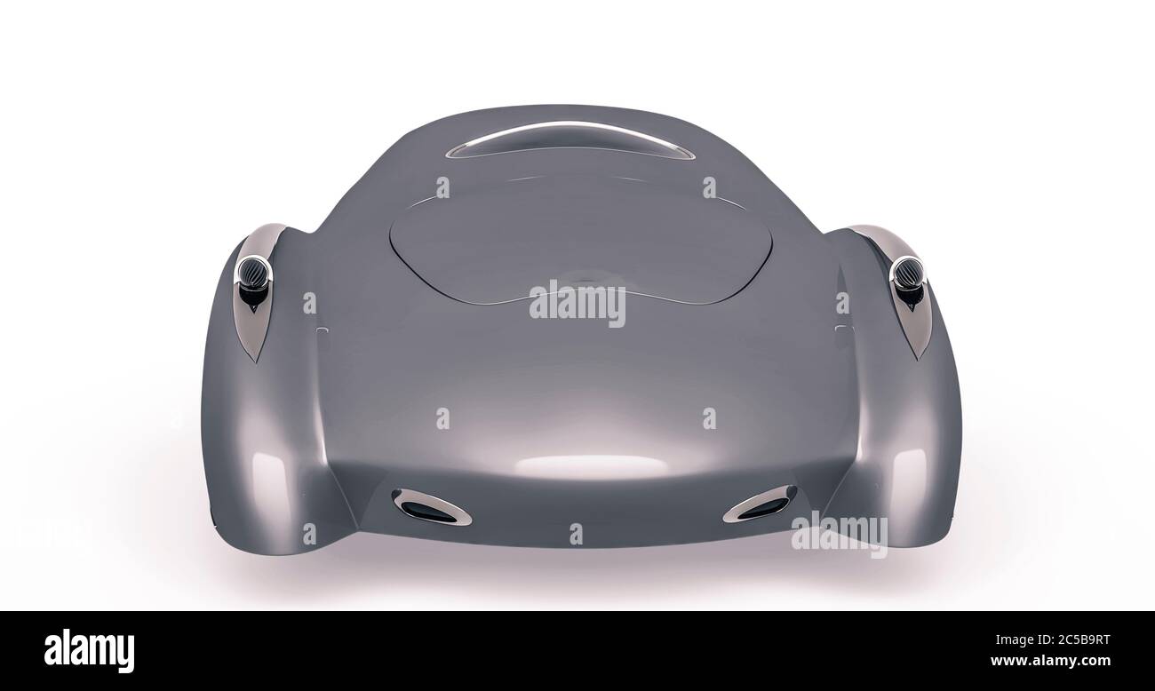 no brand concept car rear view, 3d illustration Stock Photo - Alamy