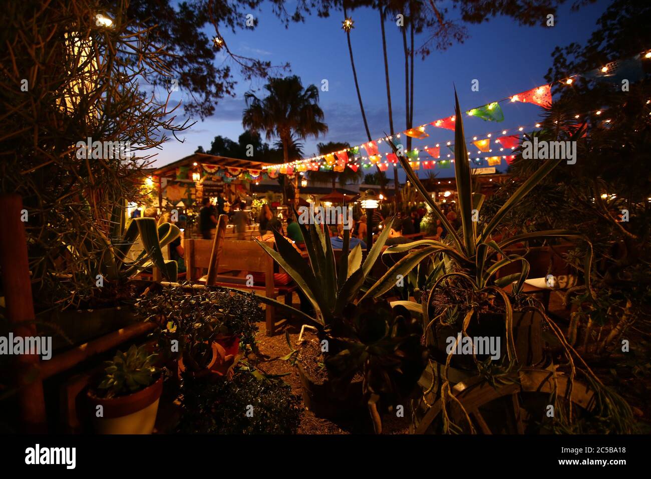 San Diego Old Town at night Stock Photo