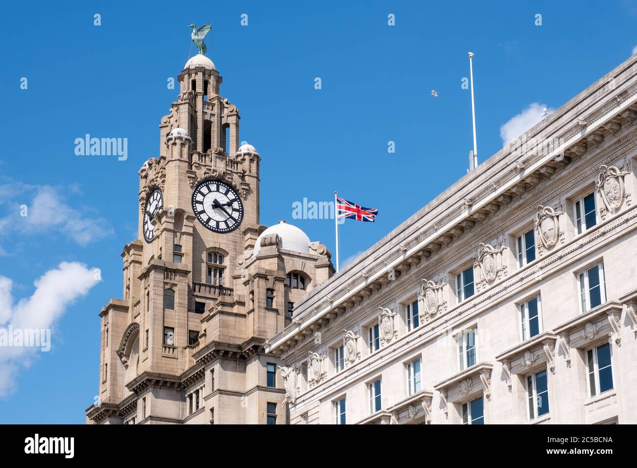 The Royal Liver Building, a symbol of the city of Liverpool Stock Photo