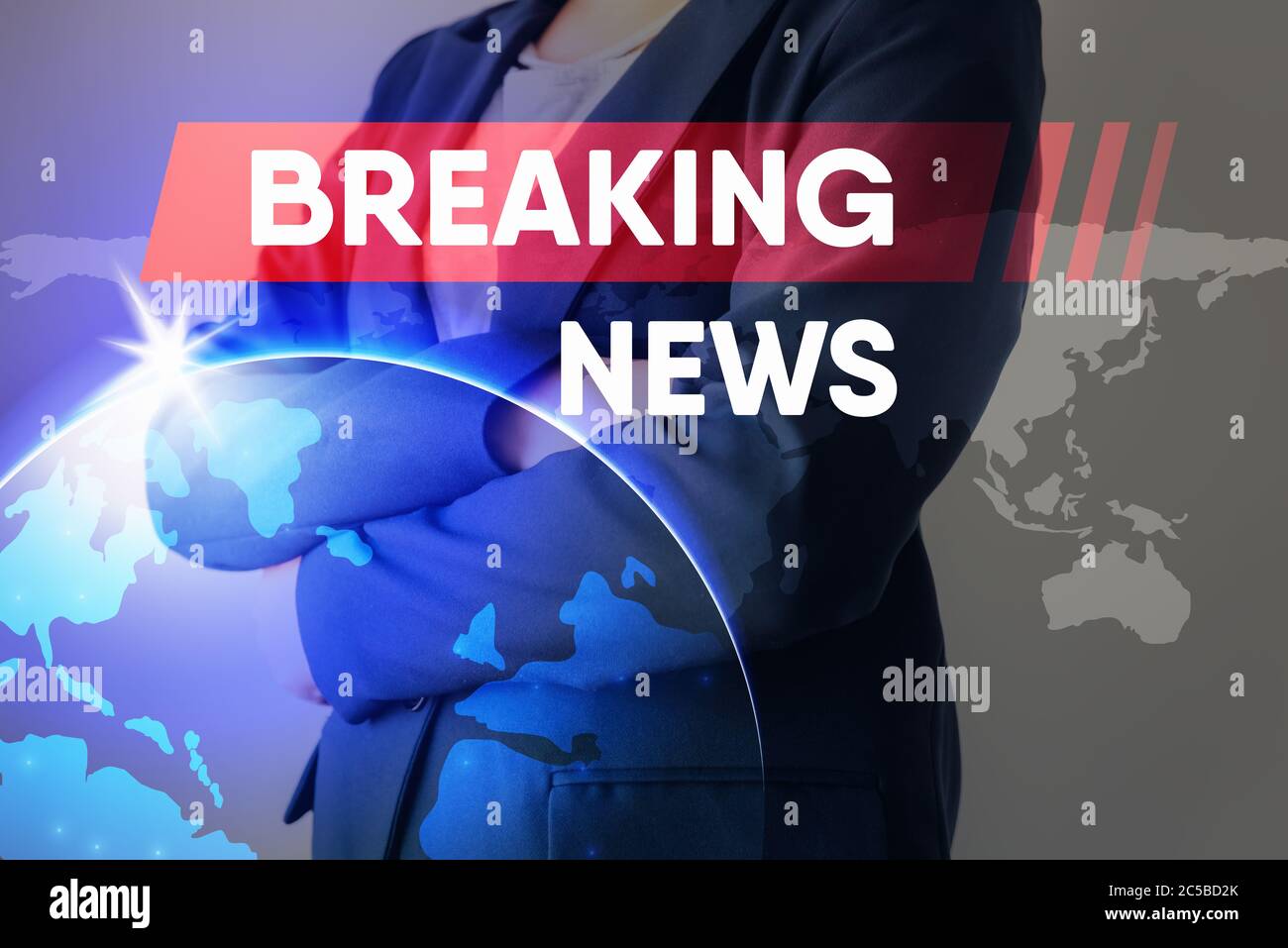 Breaking News Headline for Broadcast Presentation Background, Journalism  Report Broadcasting and Global News Communication. Break News Reporter With  G Stock Photo - Alamy