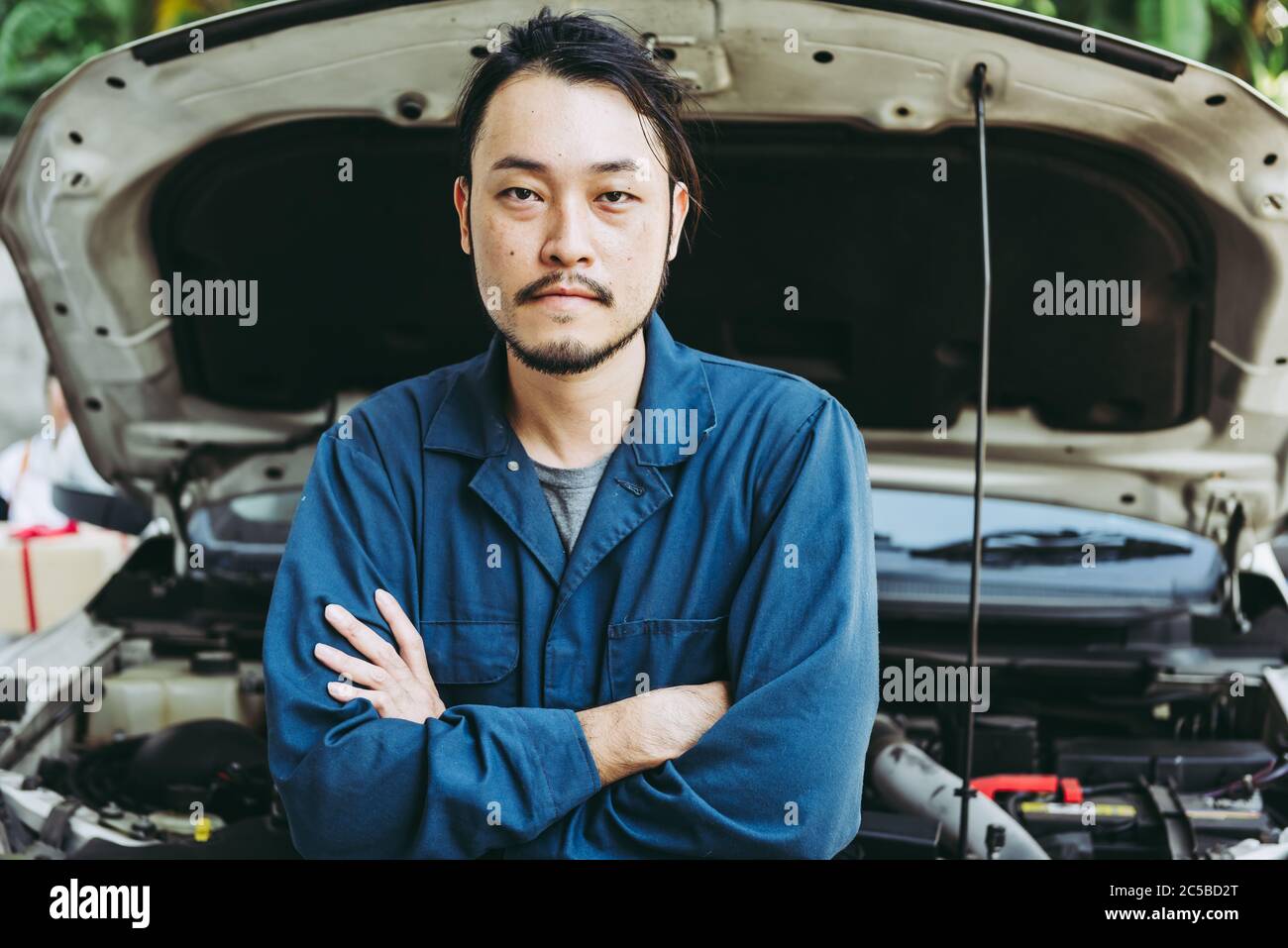 Mechanic Automobile Technician and Jobs Occupation Concept, Portrait