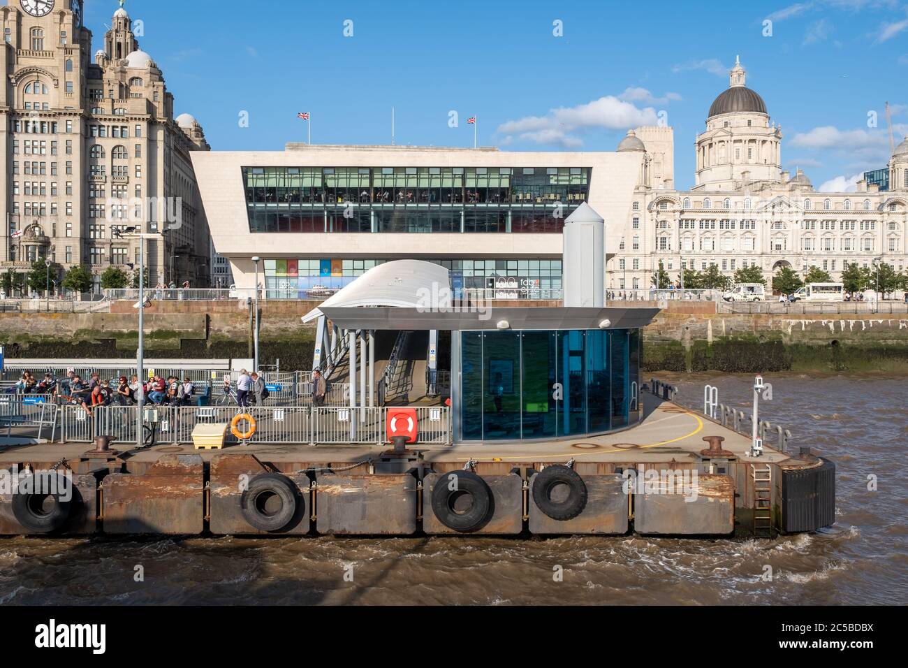 The Mersey Ferries terminal in Liverpool Pier Head Stock Photo