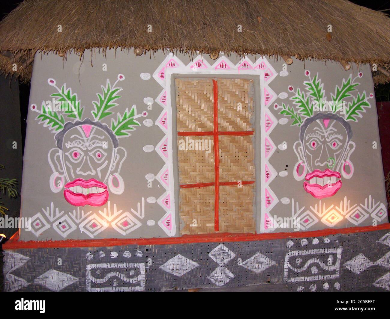 hut decoration of a hut in tribal festival Stock Photo - Alamy