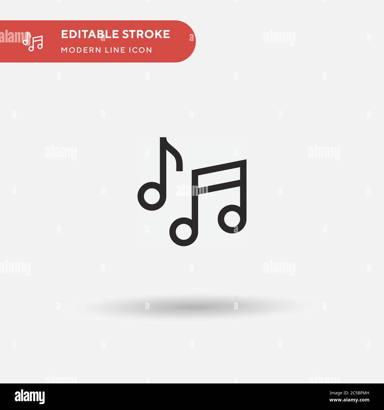 Quaver Simple vector icon. Illustration symbol design template for web ...