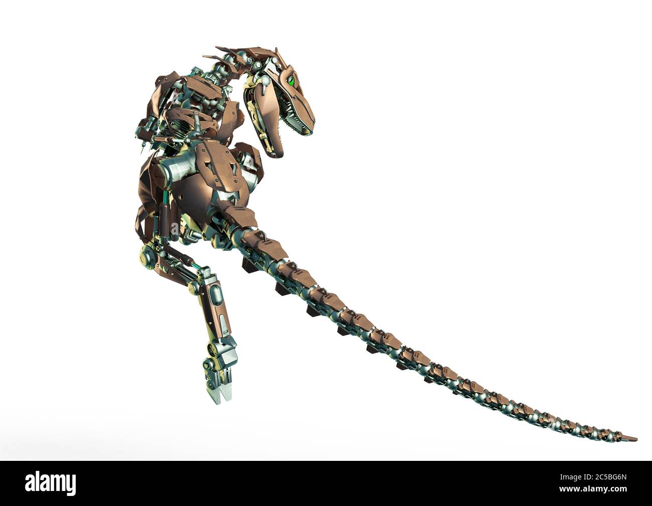 dino raptor robot is running, 3d illustration Stock Photo - Alamy