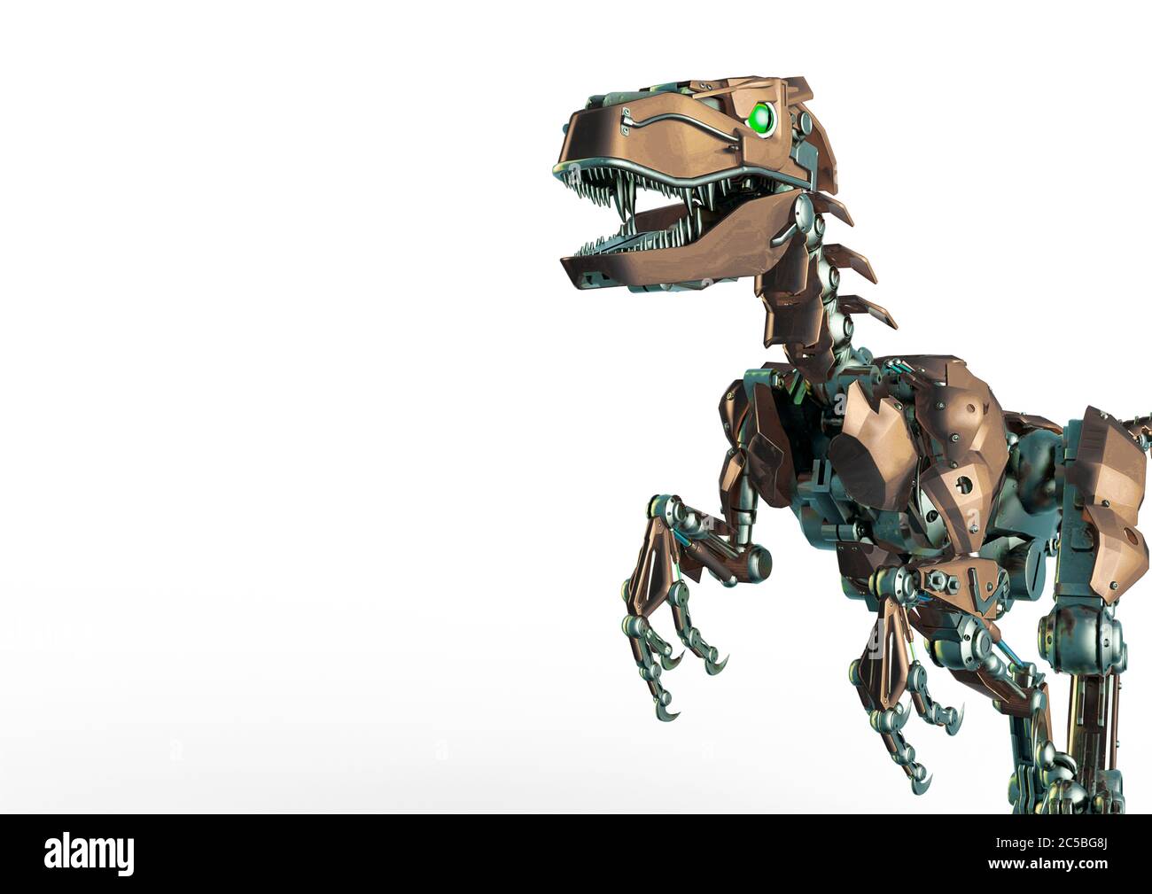 dino raptor robot is running, 3d illustration Stock Photo - Alamy