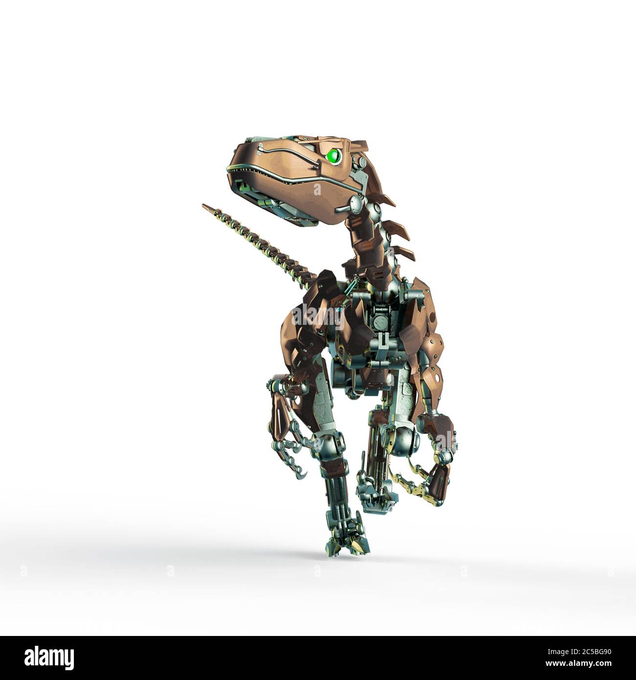 dino raptor robot is walking, 3d illustration Stock Photo - Alamy