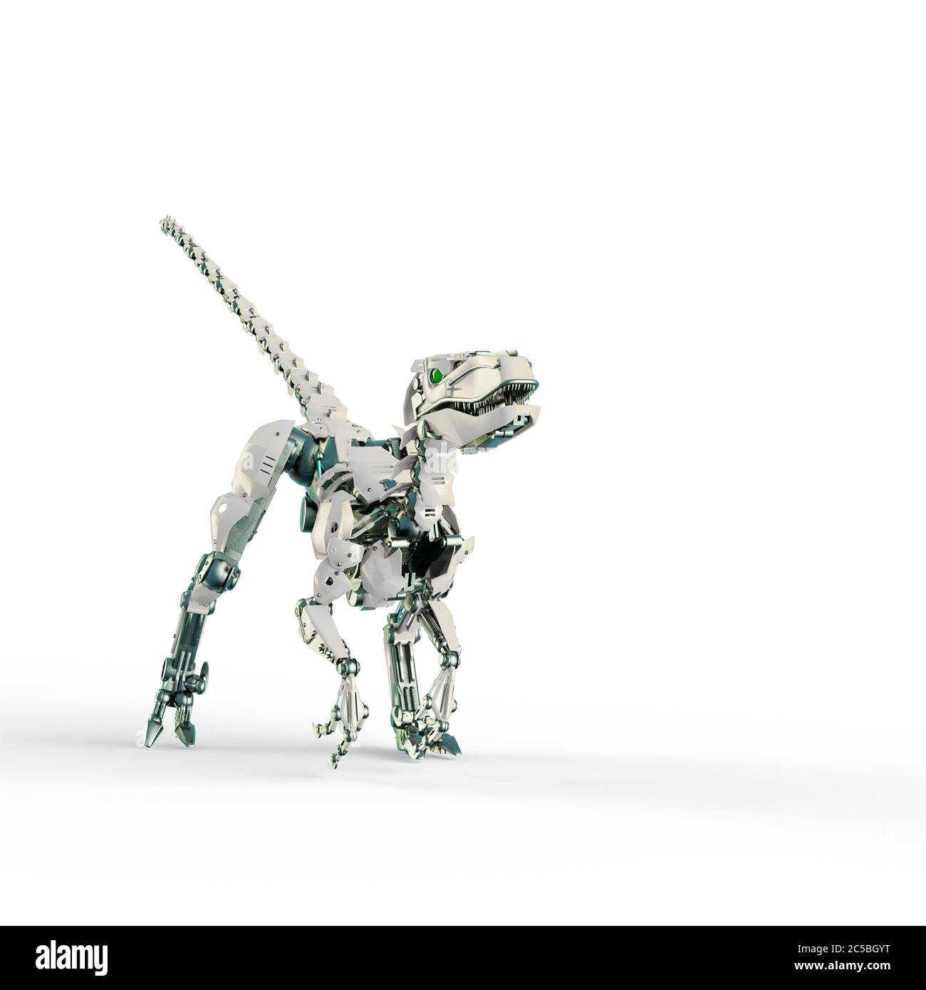 dino raptor robot is running, 3d illustration Stock Photo - Alamy