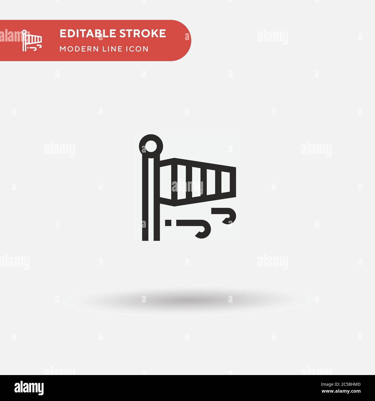 Wind Simple vector icon. Illustration symbol design template for web ...