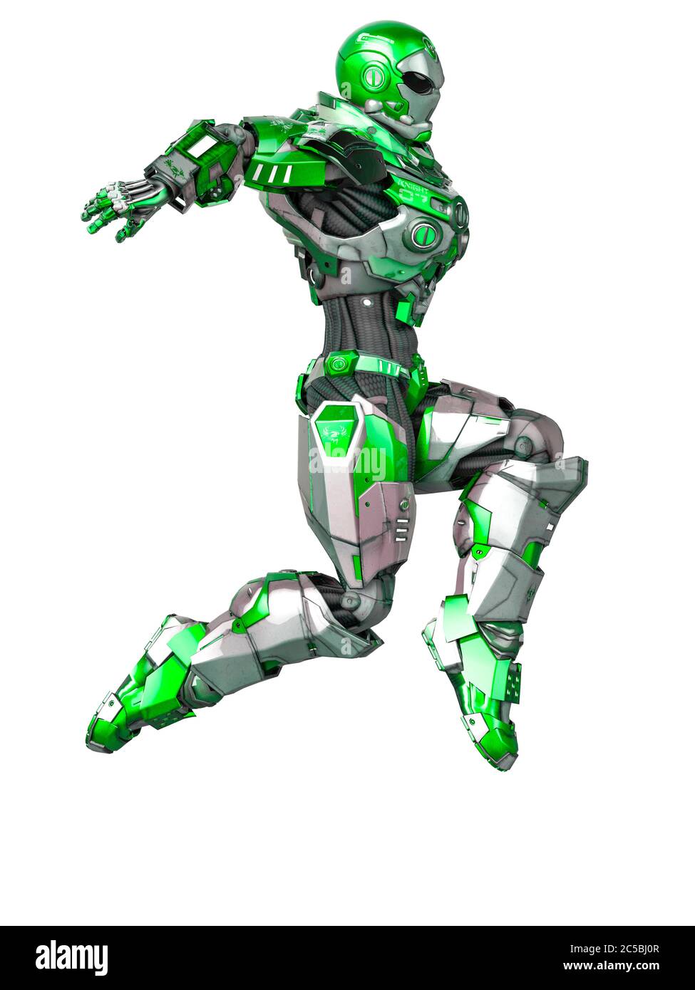 knight vision jumping side view, 3d illustration Stock Photo Alamy