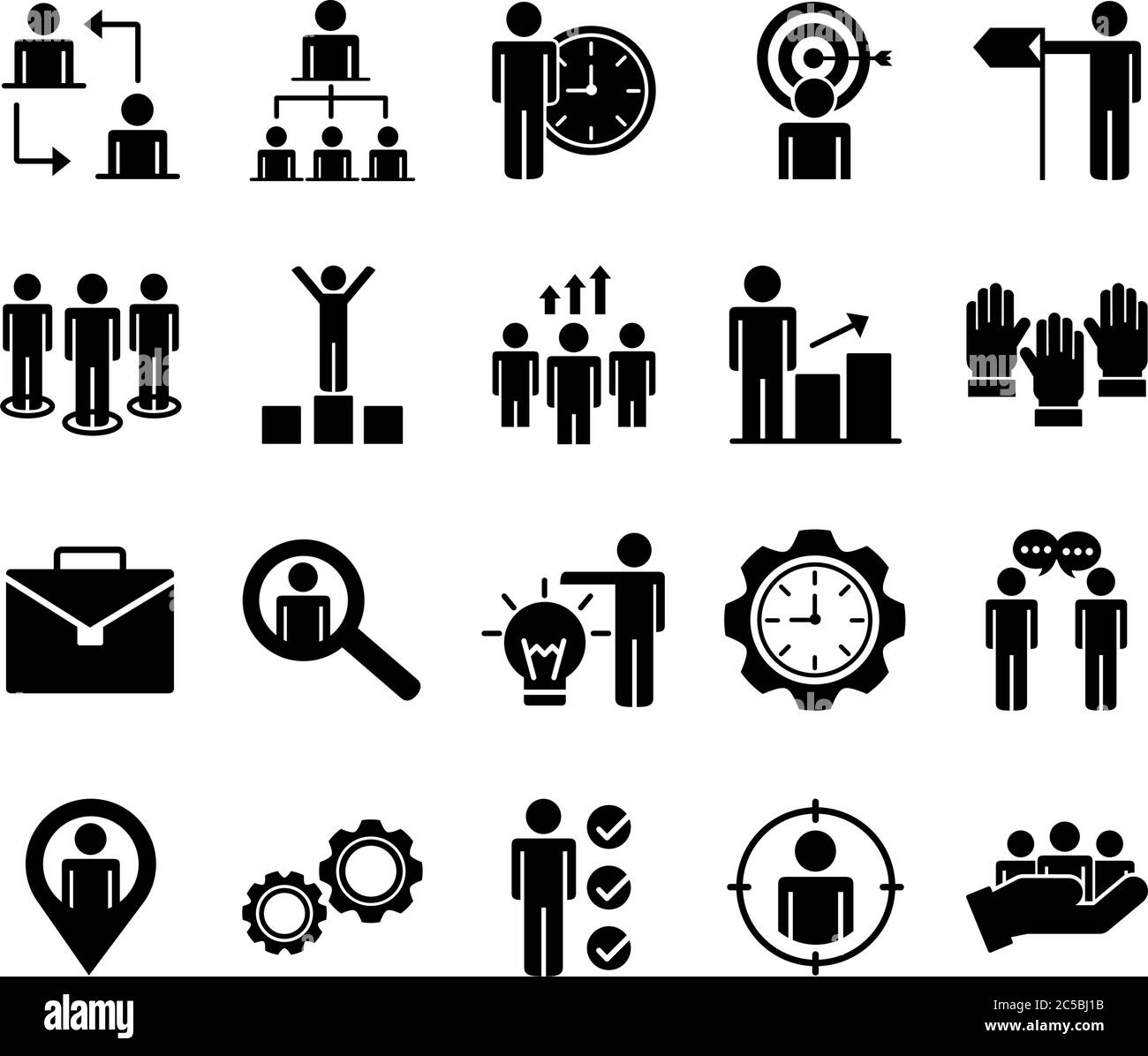 bundle of business people avatars set icons vector illustration design ...