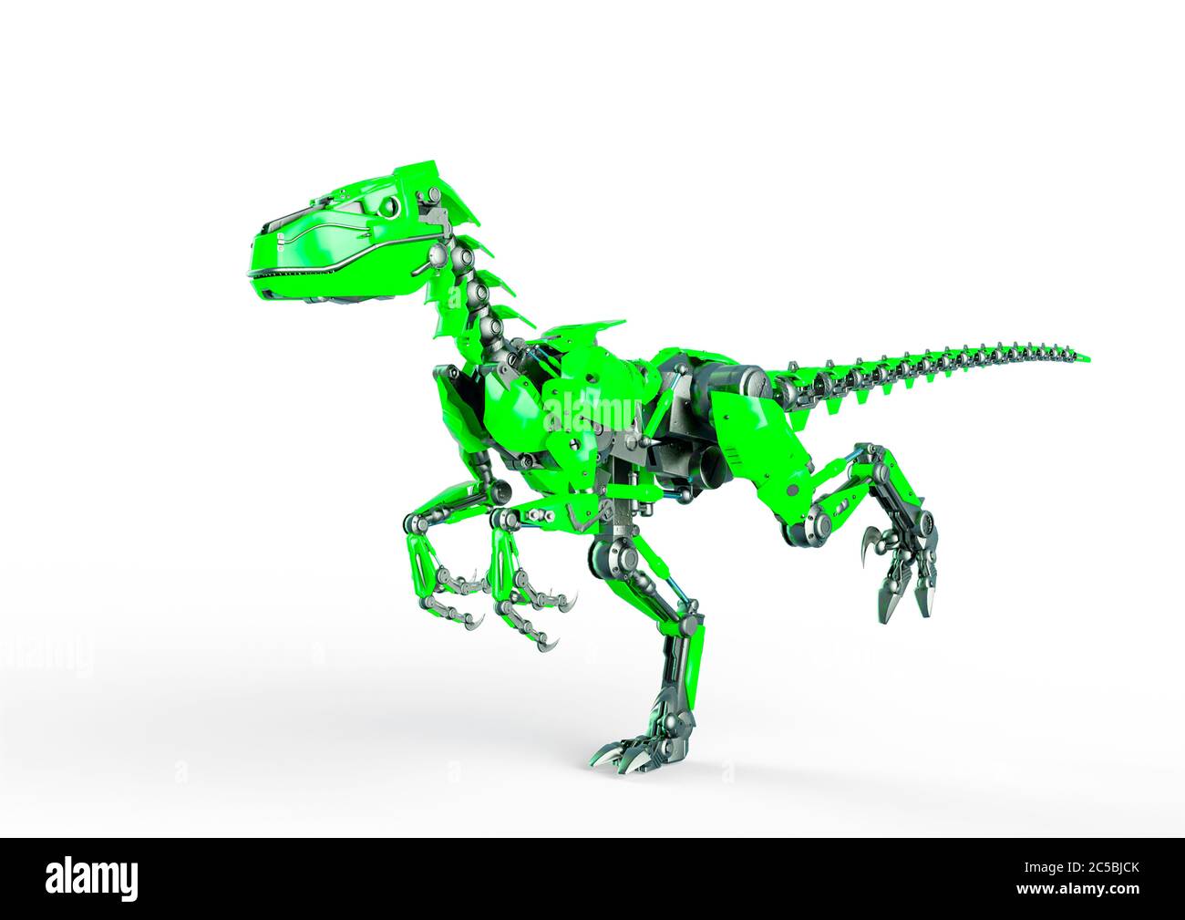 dino raptor robot is running, 3d illustration Stock Photo - Alamy