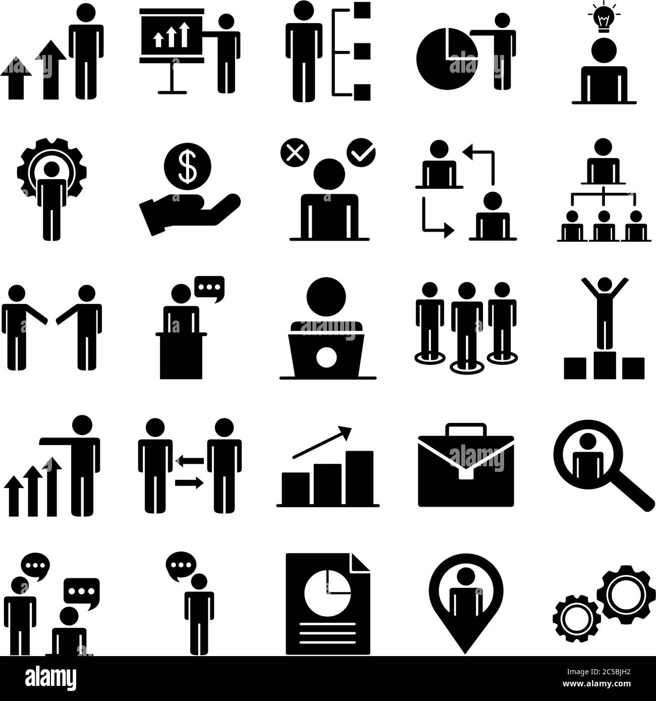 bundle of business people avatars set icons vector illustration design ...