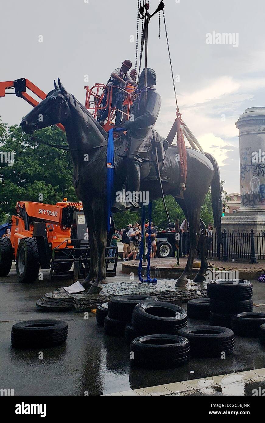 Richmond, VA, USA. 1st July, 2020. Stonewall Jackson Statue located on