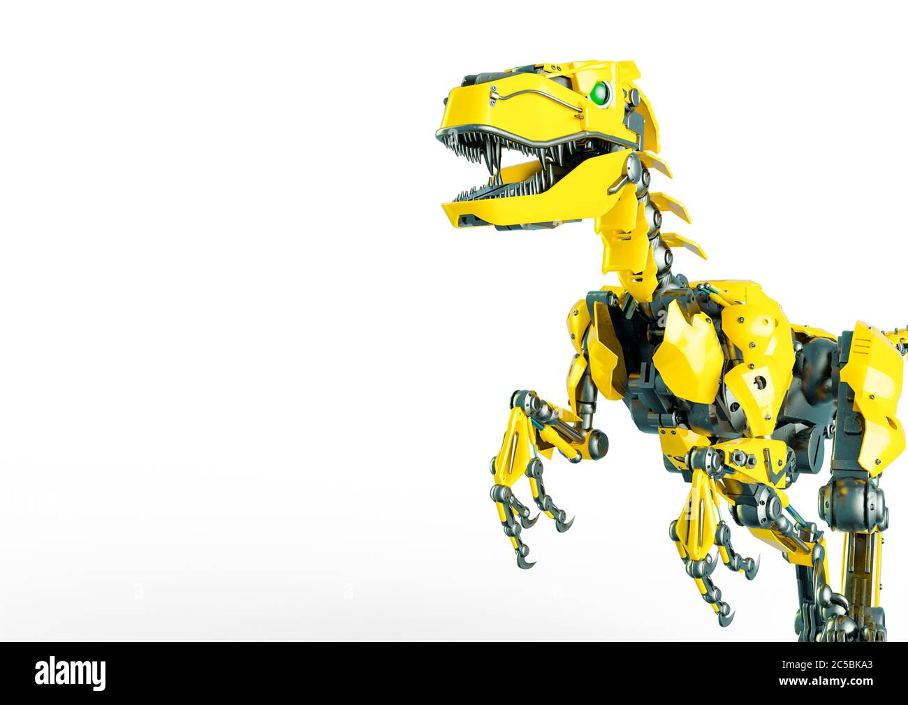 dino raptor robot is running, 3d illustration Stock Photo - Alamy