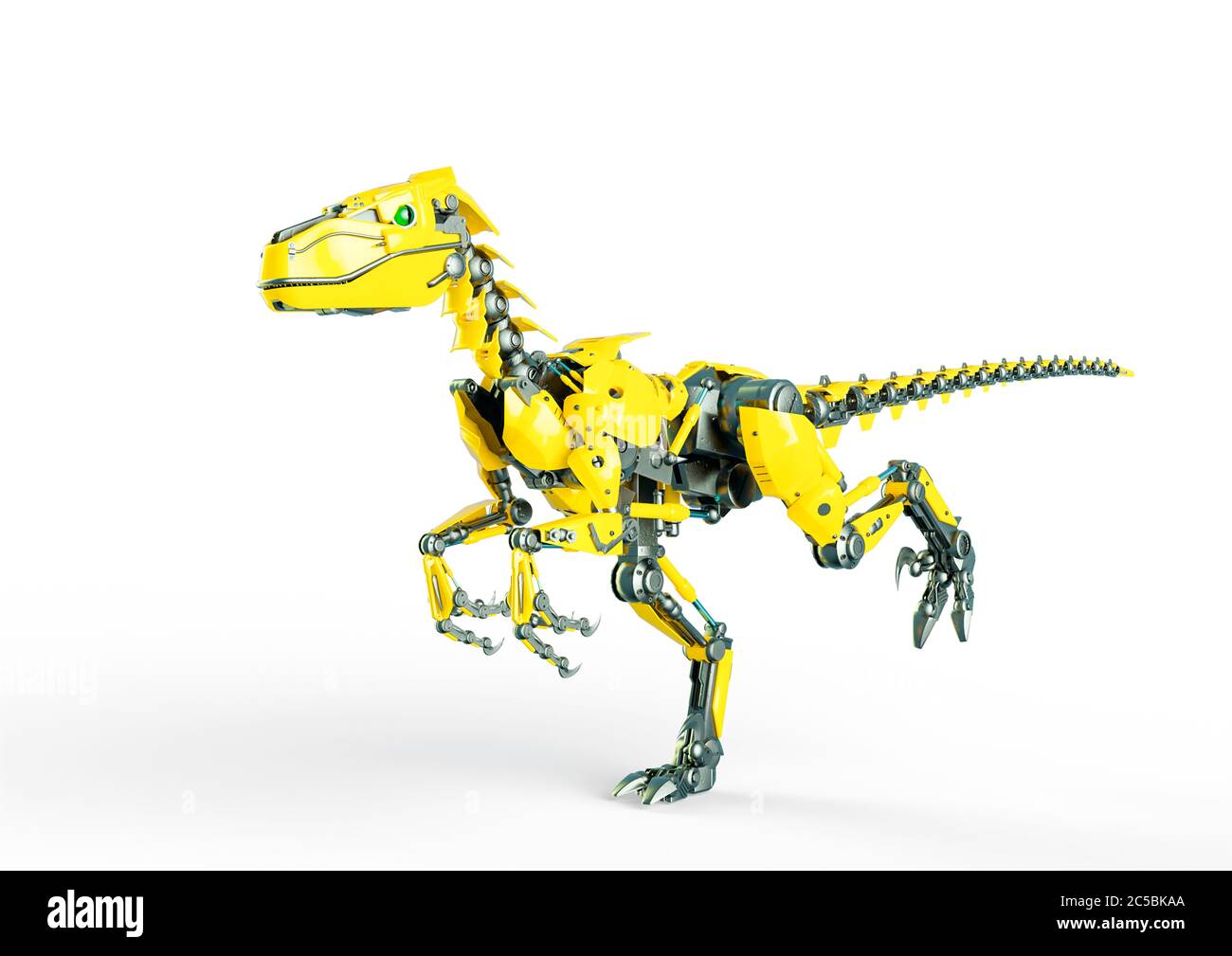 dino raptor robot is running, 3d illustration Stock Photo - Alamy