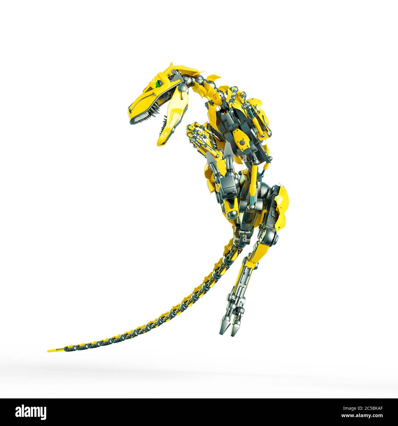 dino raptor robot is running, 3d illustration Stock Photo - Alamy