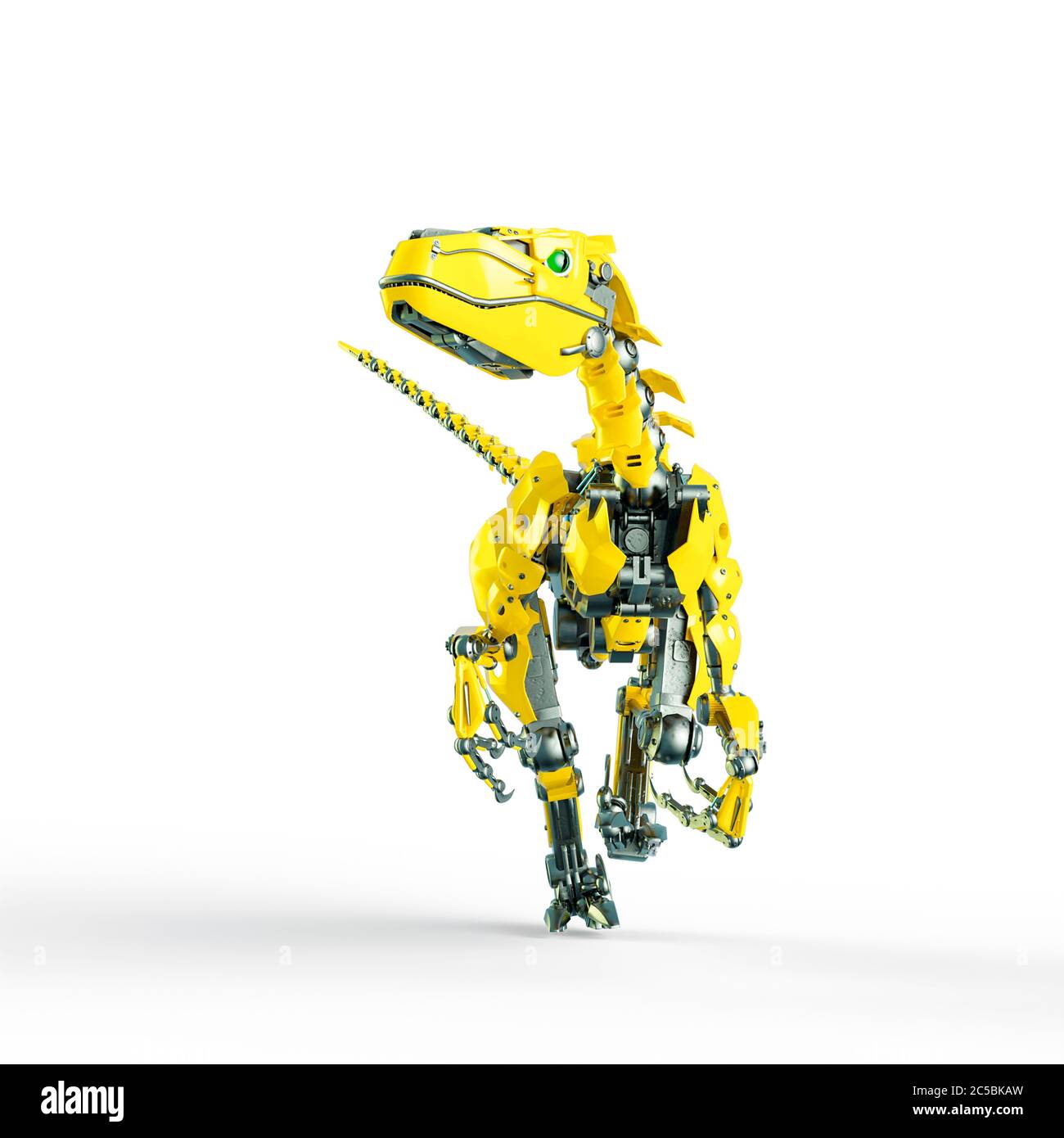 dino raptor robot is walking, 3d illustration Stock Photo - Alamy
