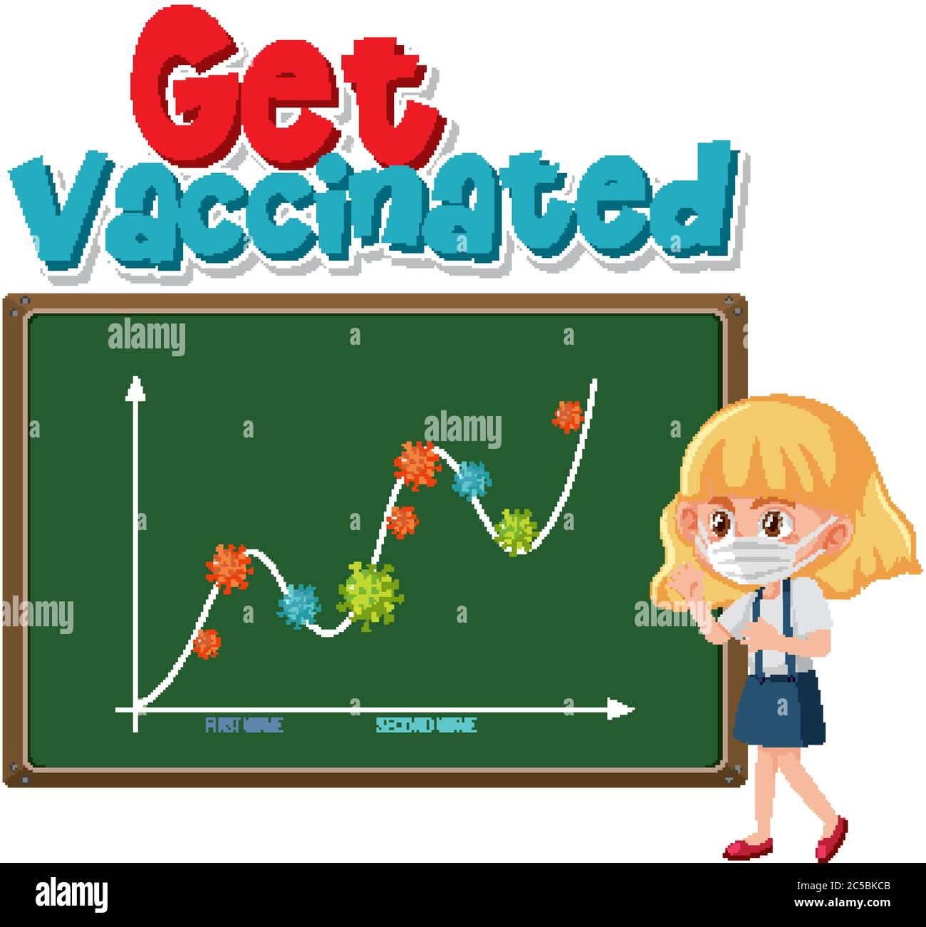 Coronavirus flatten the curve illustration Stock Vector Image & Art - Alamy