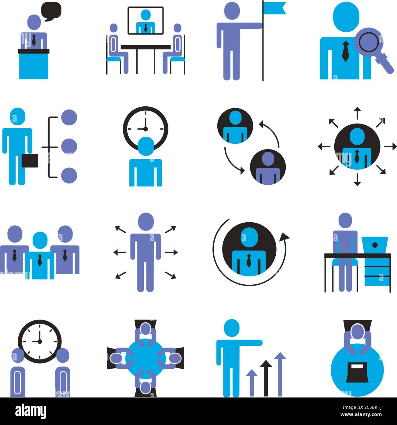 bundle of business people avatars set icons vector illustration design ...