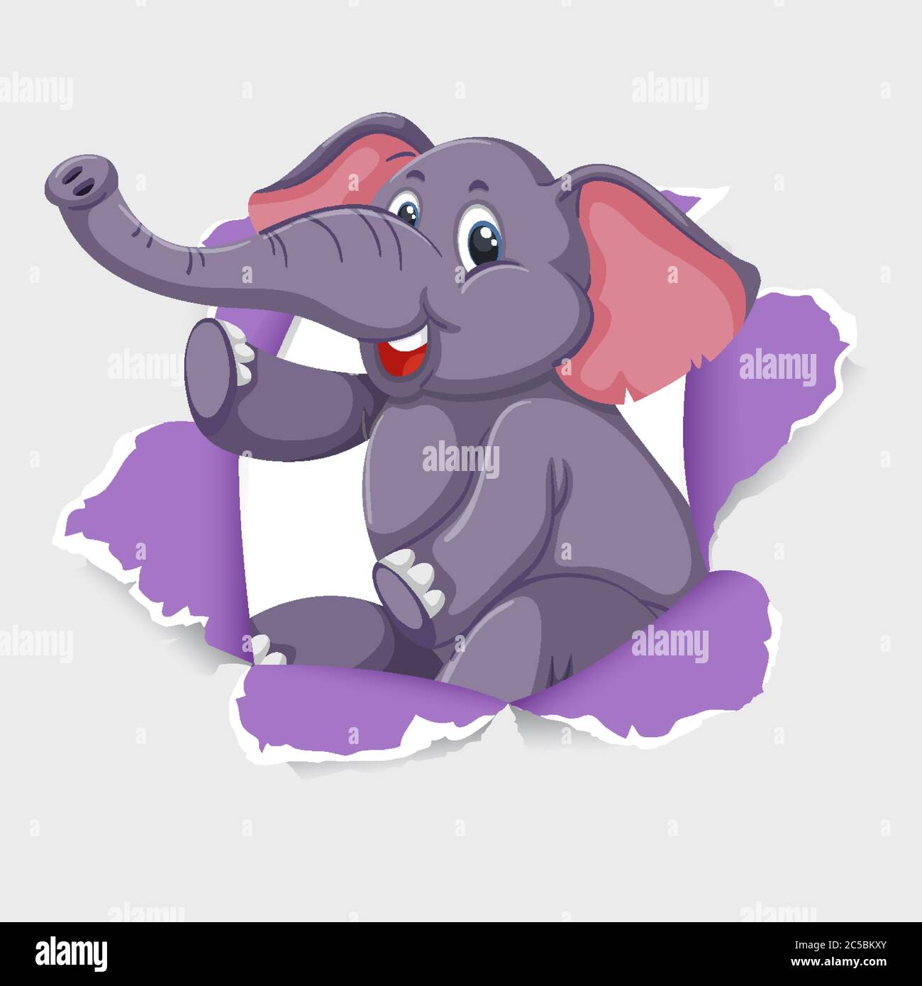 Background template design with wild elephant illustration Stock Vector ...