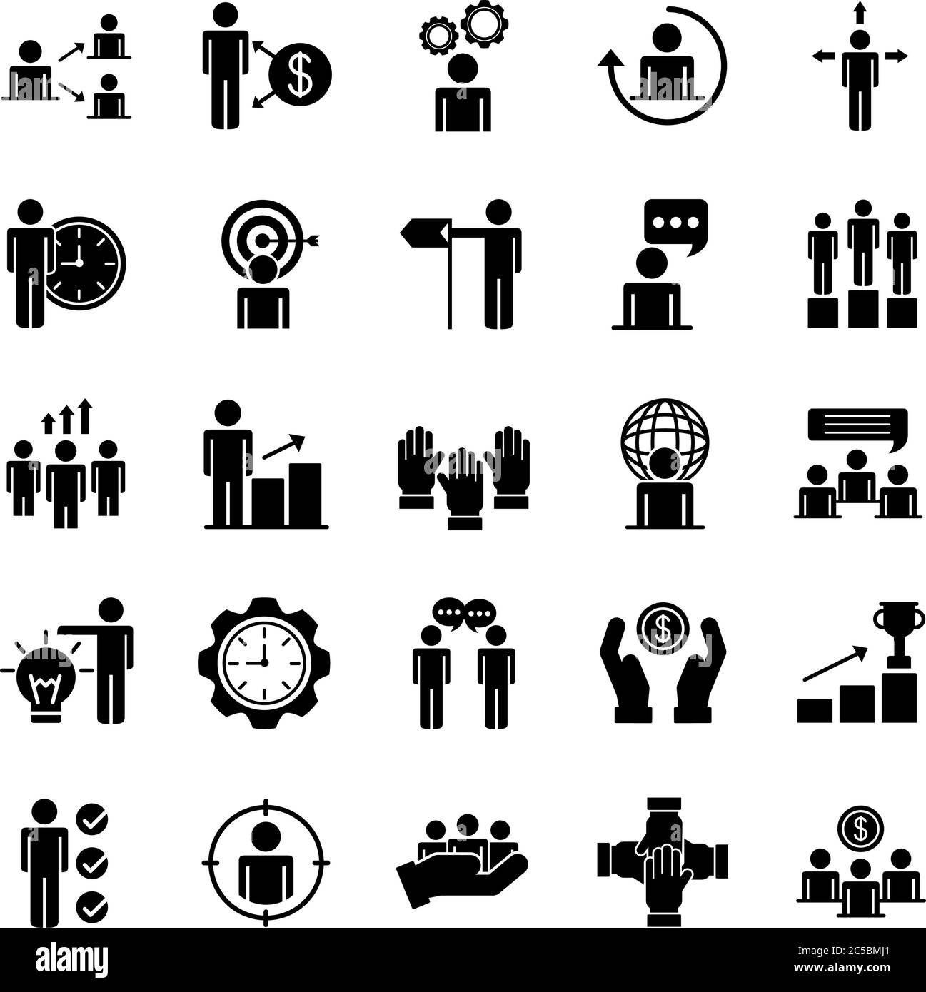 bundle of business people avatars set icons vector illustration design ...