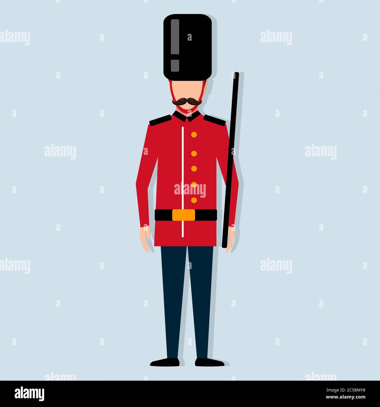 british army soldier isolated vector illustration Stock Vector