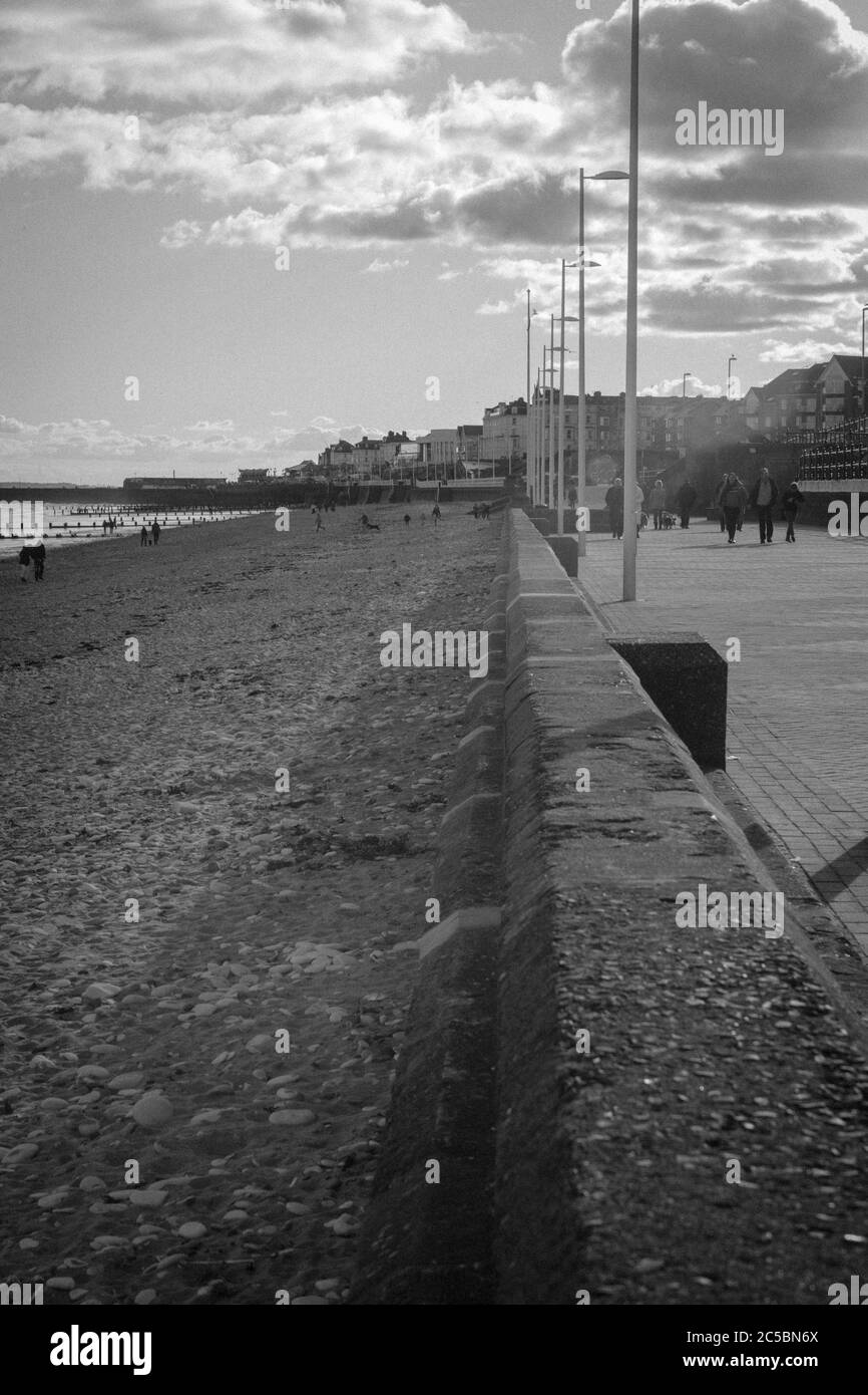 Old towns promenade Black and White Stock Photos & Images - Alamy