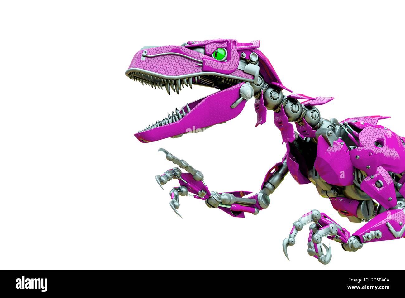 dino raptor robot is running, 3d illustration Stock Photo - Alamy