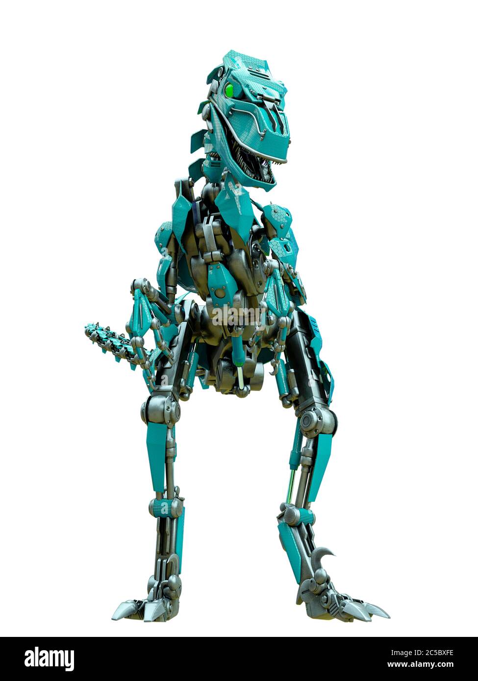 dino raptor robot is running, 3d illustration Stock Photo - Alamy