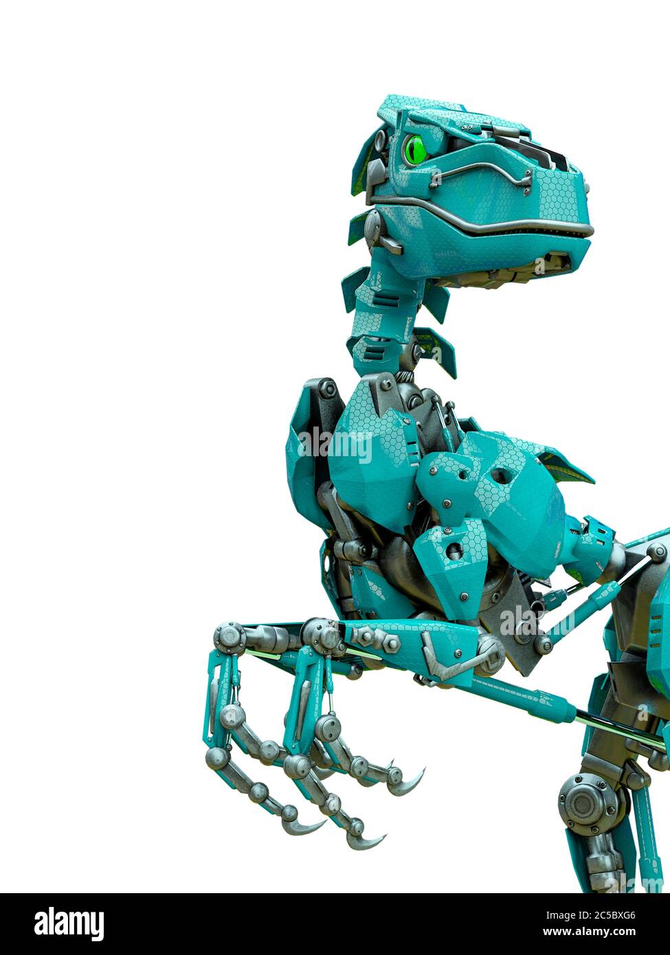 dino raptor robot is running, 3d illustration Stock Photo - Alamy