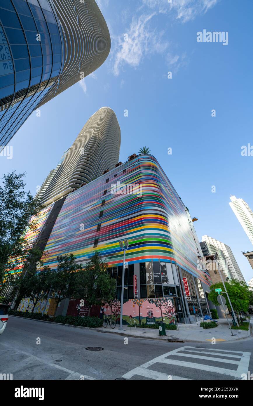 Modern city towers miami colorful hi-res stock photography and images ...