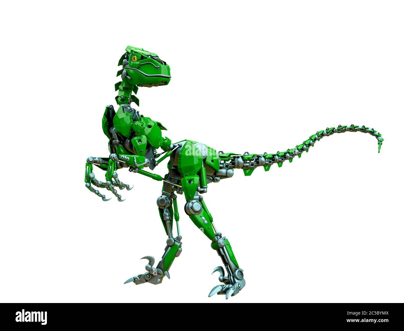 velociraptor robot pin up pose, 3d illustration Stock Photo - Alamy