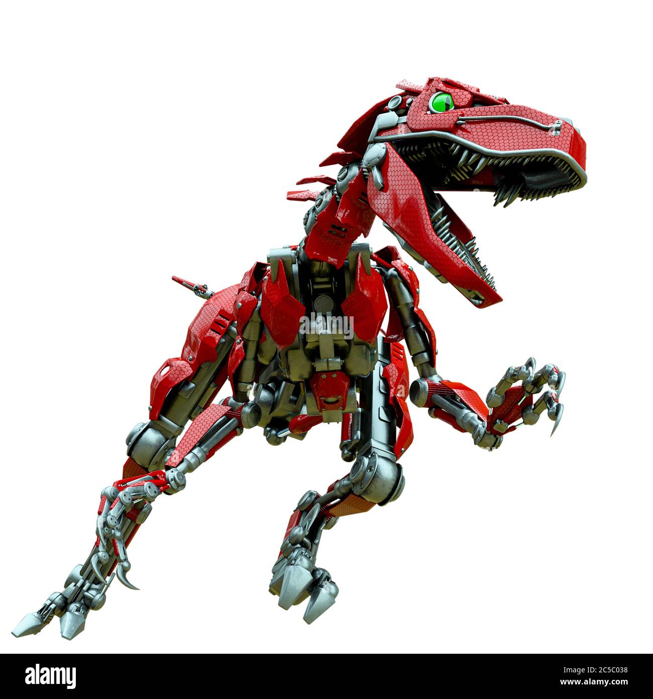 dino raptor robot is running, 3d illustration Stock Photo - Alamy