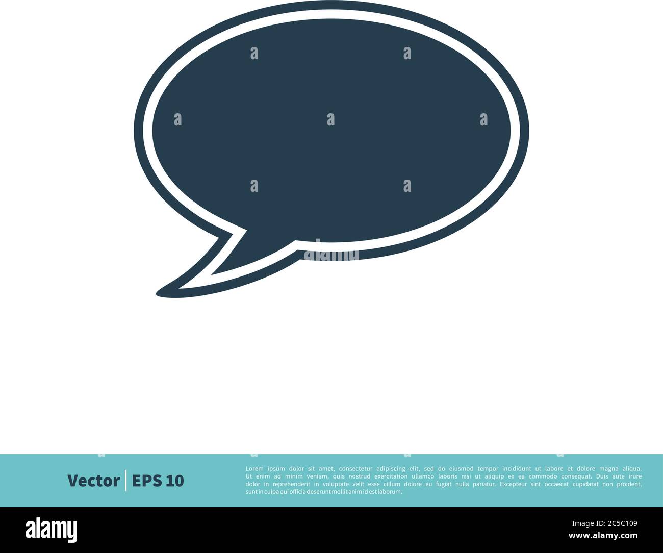Blank Speech Bubble Icon Vector Logo Template Illustration Design. Vector EPS 10. Stock Vector