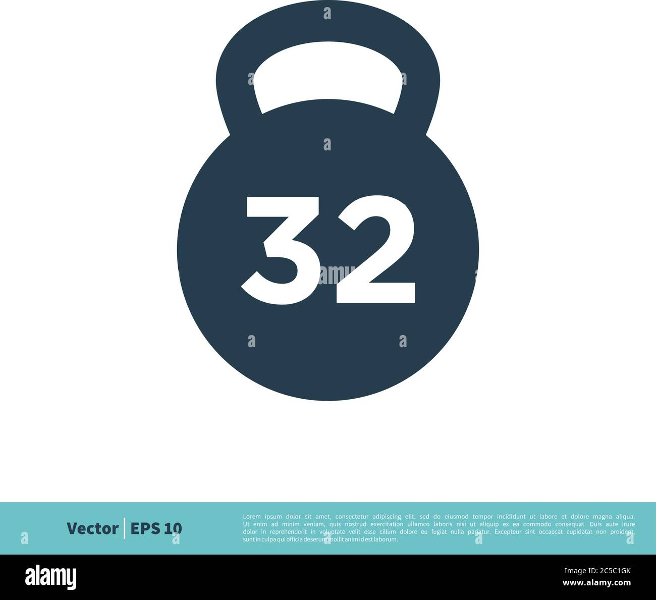 Dumbbell Icon Vector Logo Template Illustration Design. Vector EPS 10. Stock Vector