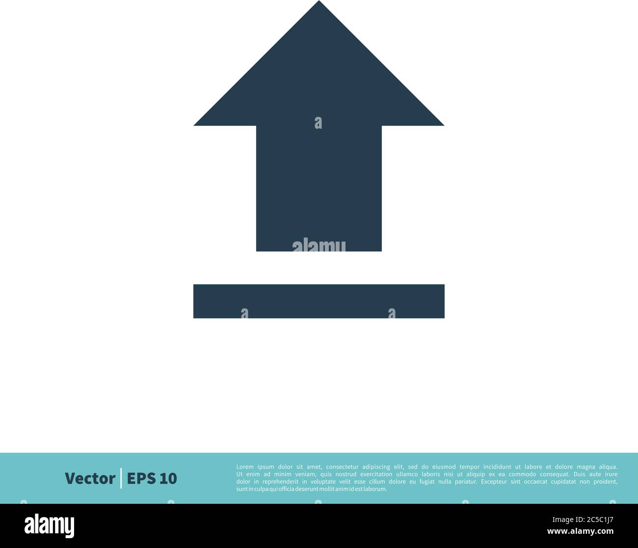 Upload Arrow Icon Vector Logo Template Illustration Design. Vector EPS 10. Stock Vector