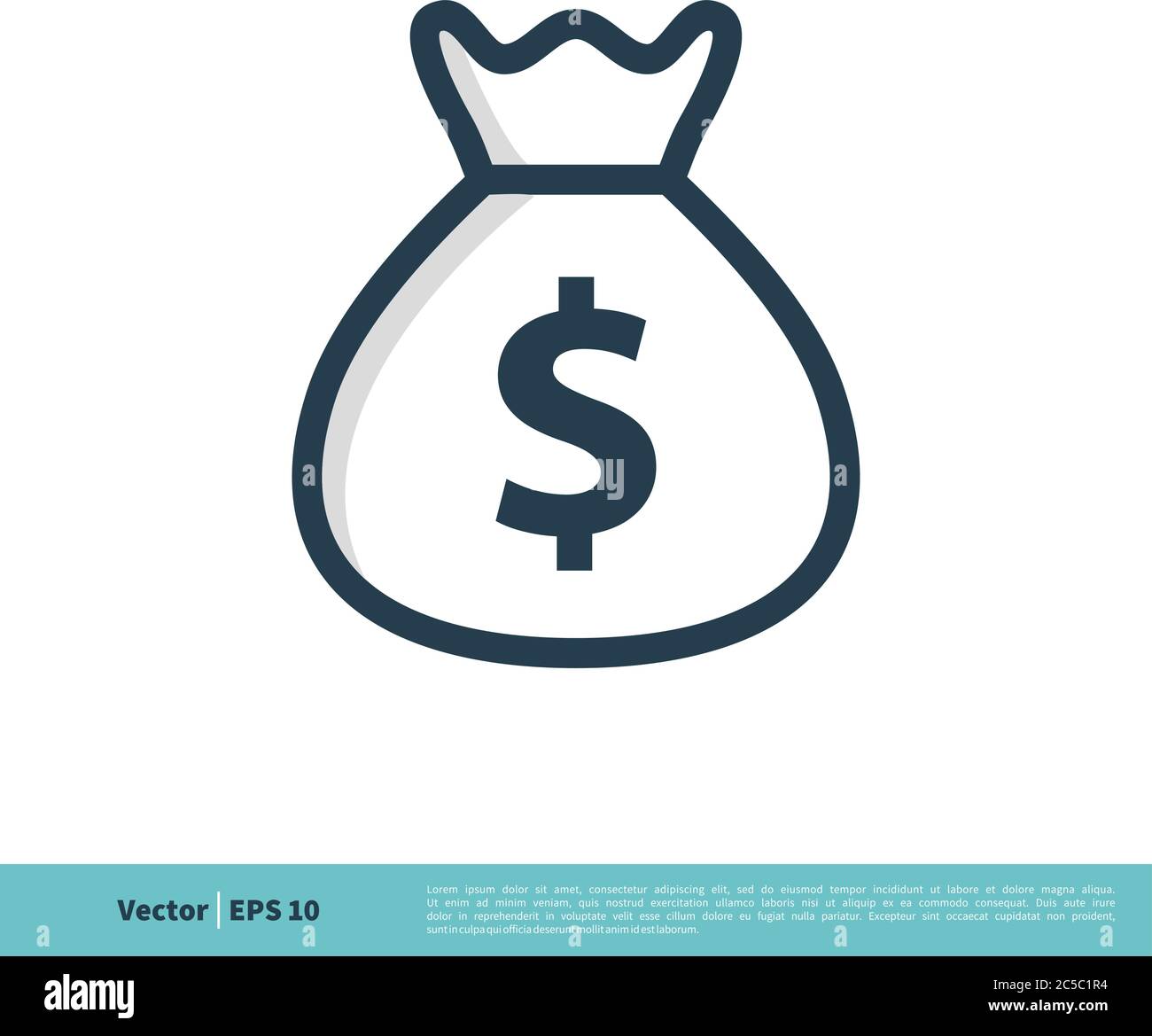 Money Bag Icon Vector Logo Template Illustration Design. Vector EPS 10. Stock Vector