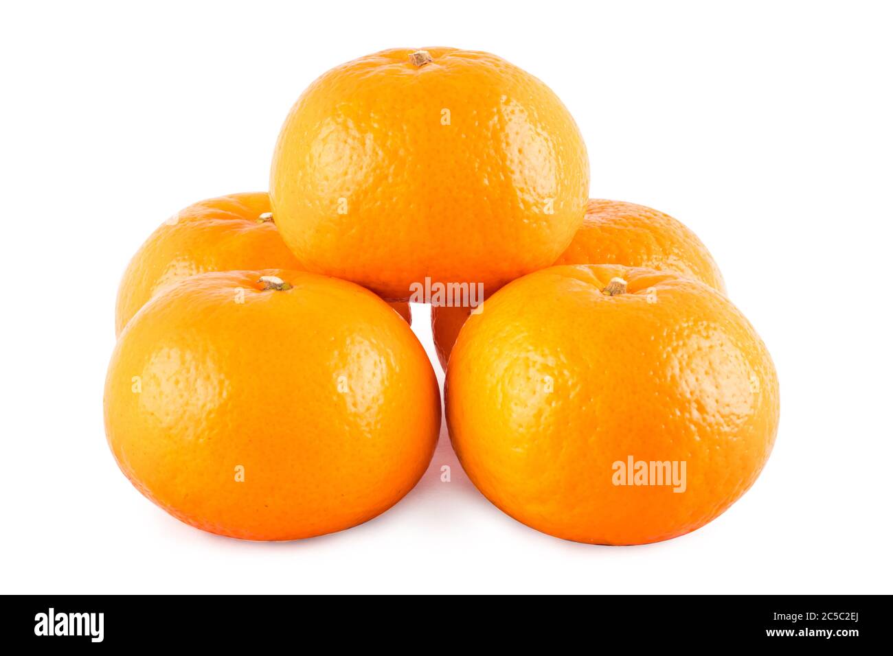 group of orange on white background fruit agriculture food isolated Stock Photo