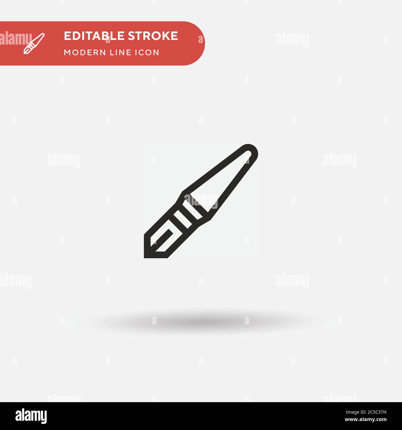 Dip Pen Simple vector icon. Illustration symbol design template for web ...