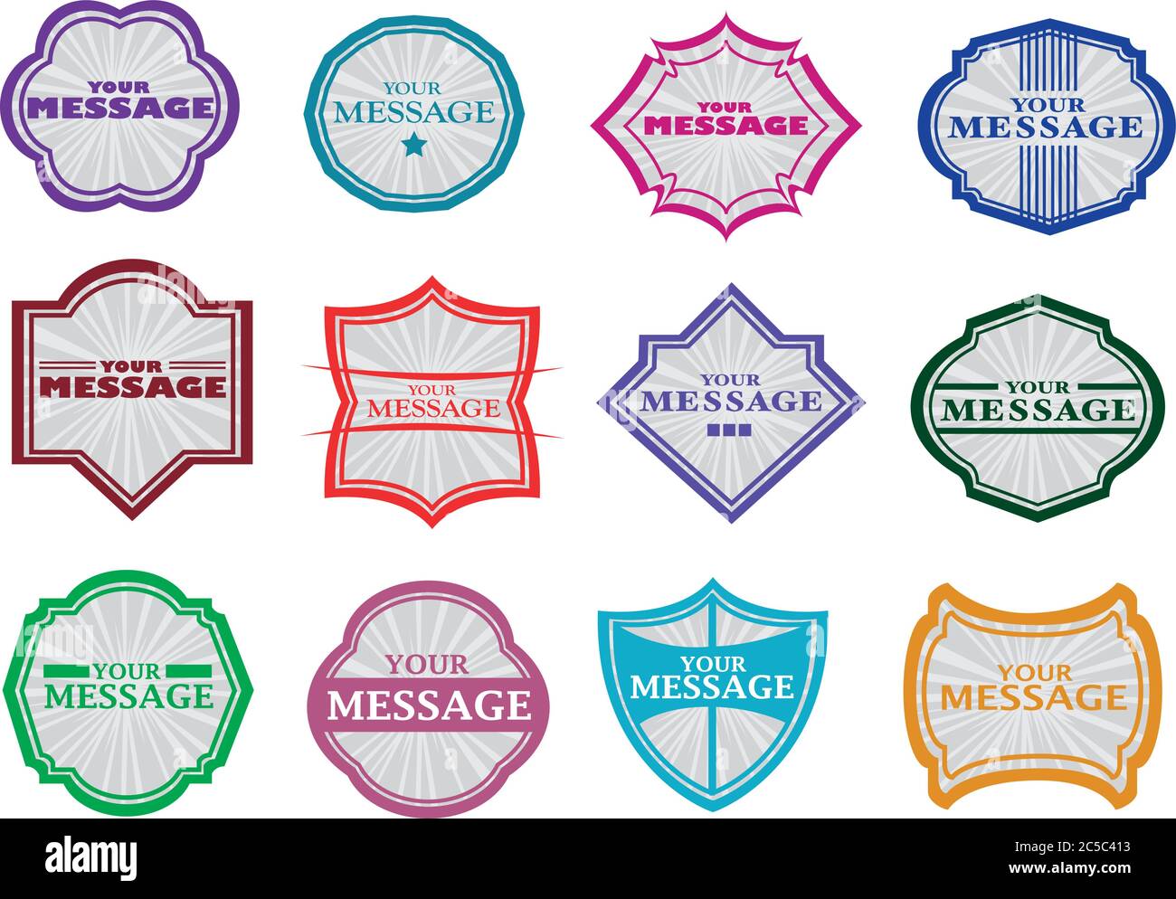 Vector set vintage labels with spaces for own copy Stock Vector Image ...