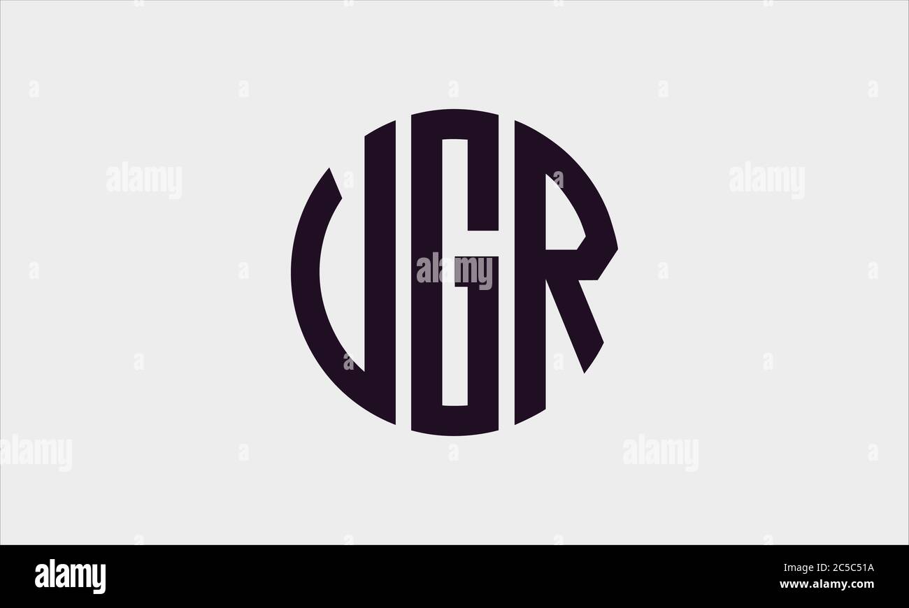 VGR circular emblem alphabet letter vector logo template Stock Vector Image  & Art - Alamy