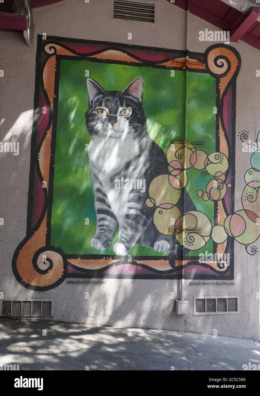 Los Angeles, California, USA 1st July 2020 A general view of atmosphere of Cat Street Mural Art in Los Angeles, California, USA. Photo by Barry King/Alamy Stock Photo Stock Photo