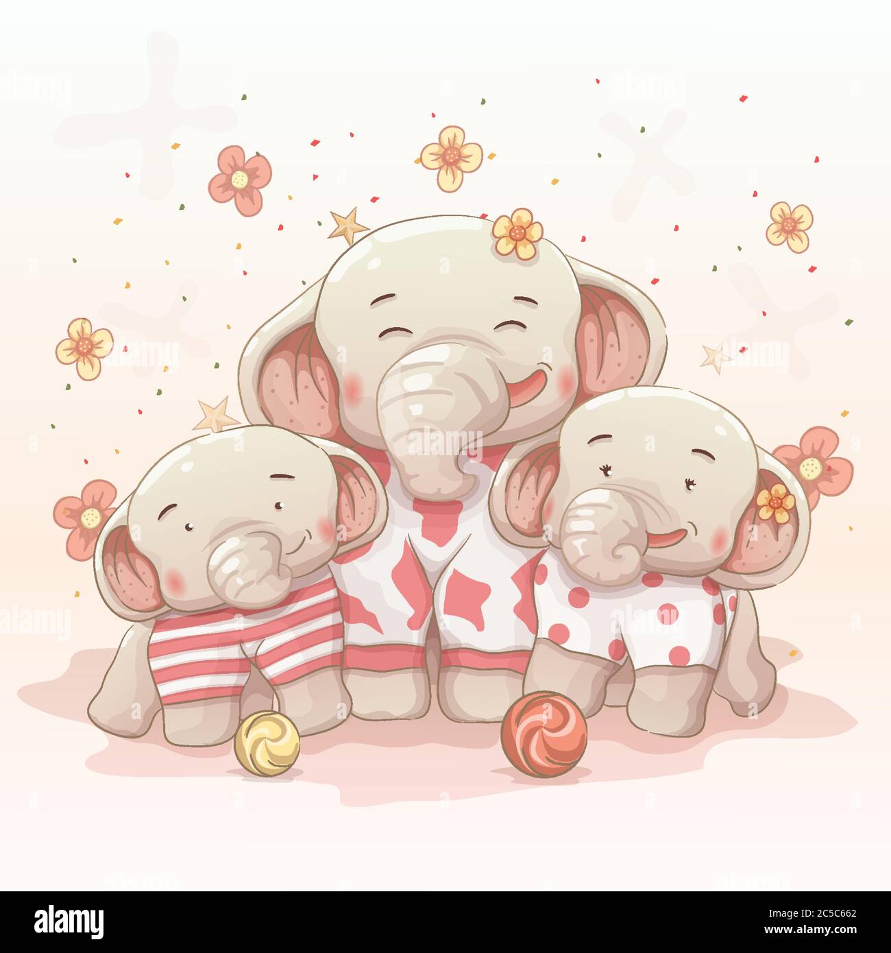 elephant family cartoon