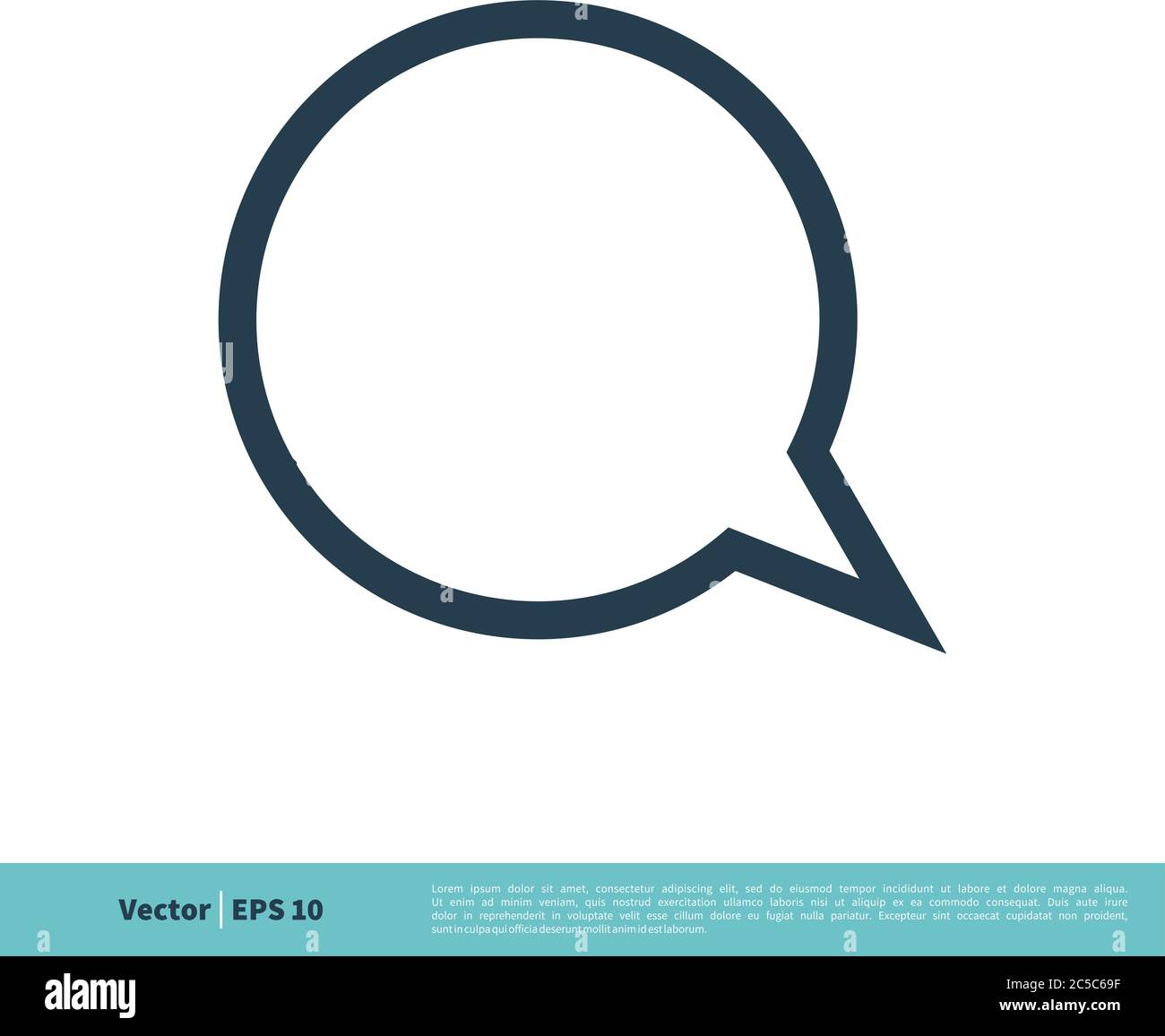 Speech Bubble Line Icon Vector Logo Template Illustration Design. Vector EPS 10. Stock Vector
