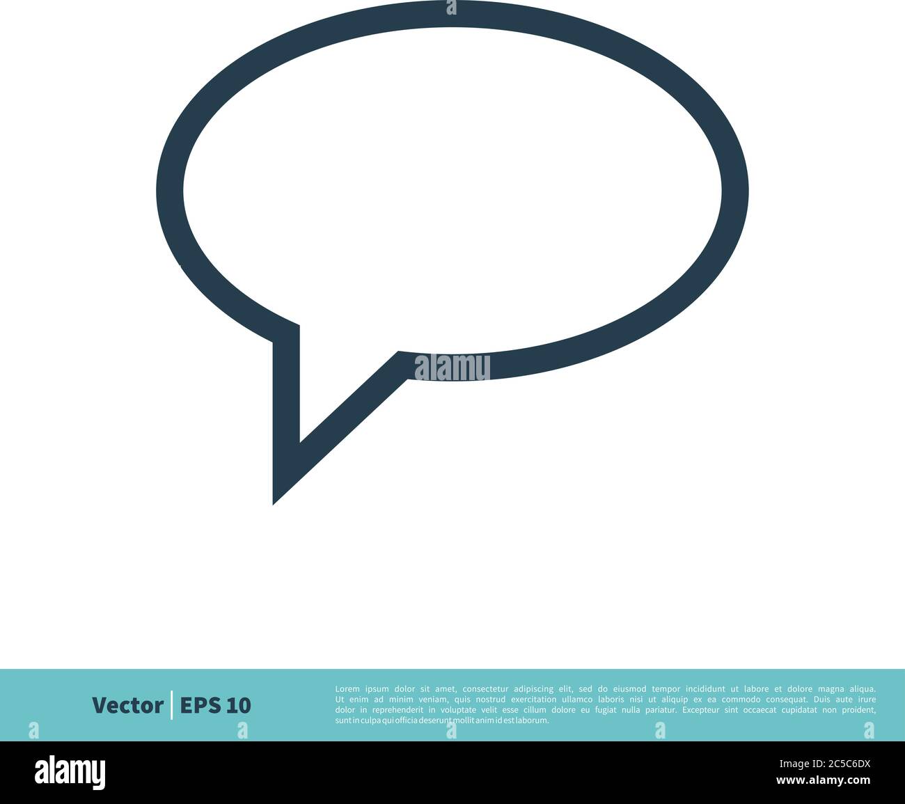 Speech Bubble Line Icon Vector Logo Template Illustration Design. Vector EPS 10. Stock Vector