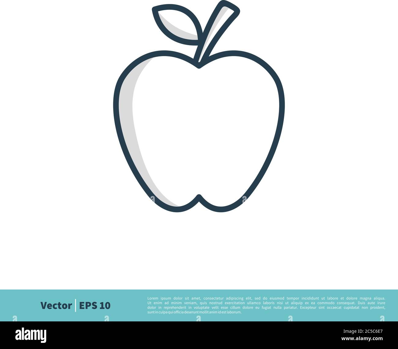 Apple Fruit Icon Vector Logo Template Illustration Design. Vector EPS 10. Stock Vector