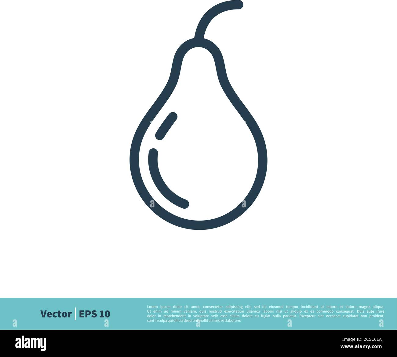Pear Fruit Icon Vector Logo Template Illustration Design. Vector EPS 10. Stock Vector