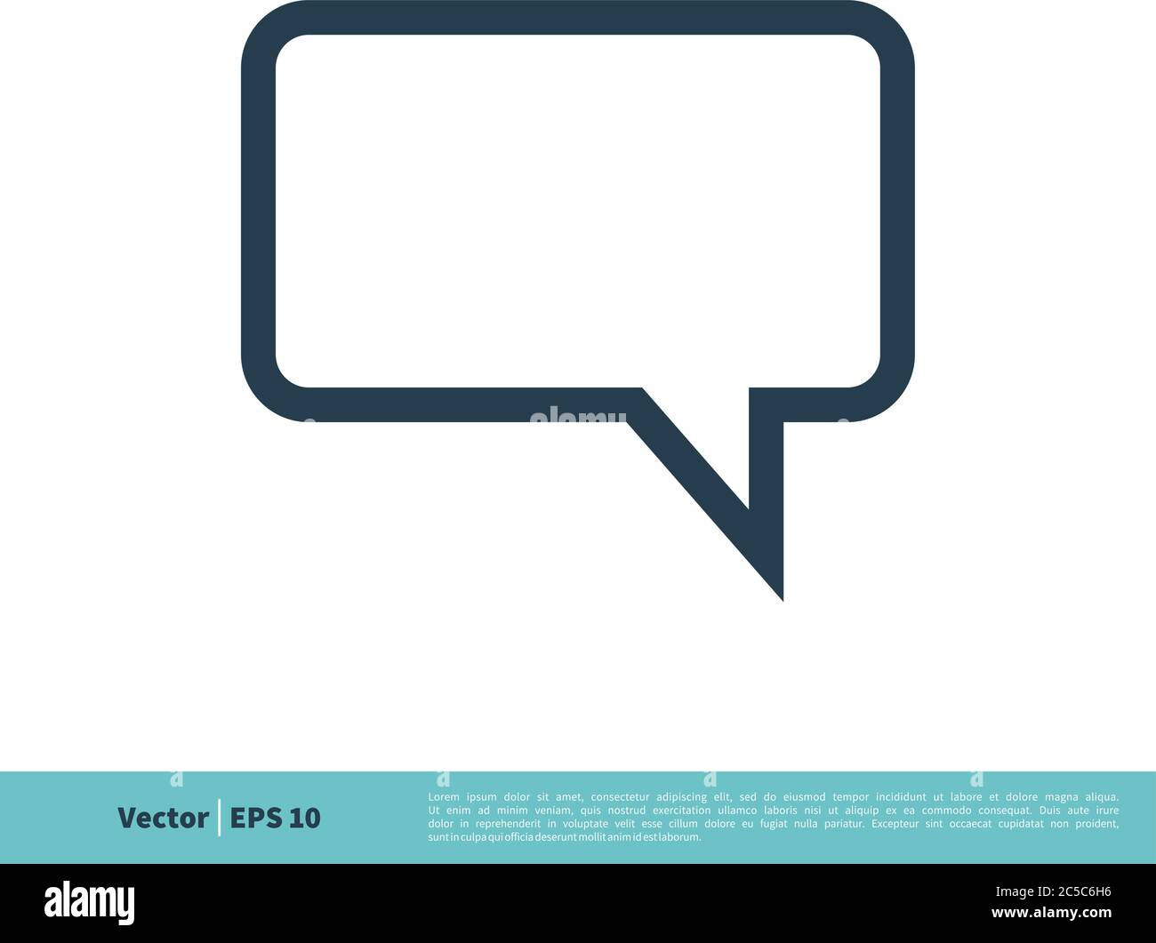 Speech Bubble Line Icon Vector Logo Template Illustration Design. Vector EPS 10. Stock Vector